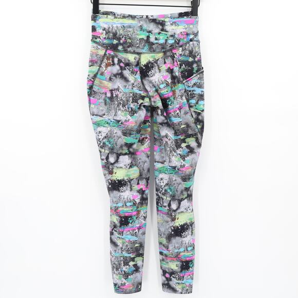 Lululemon Women Fast and Free High-Rise Tights 25" Inseam Paint Drift Multi Sz 6 - Picture 2 of 6